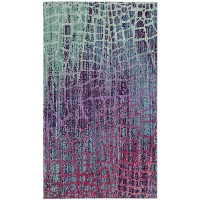 Valencia VAL204 Power Loomed Indoor Accent Rug - Blue/Fuchsia - 3'x5' - Safavieh
