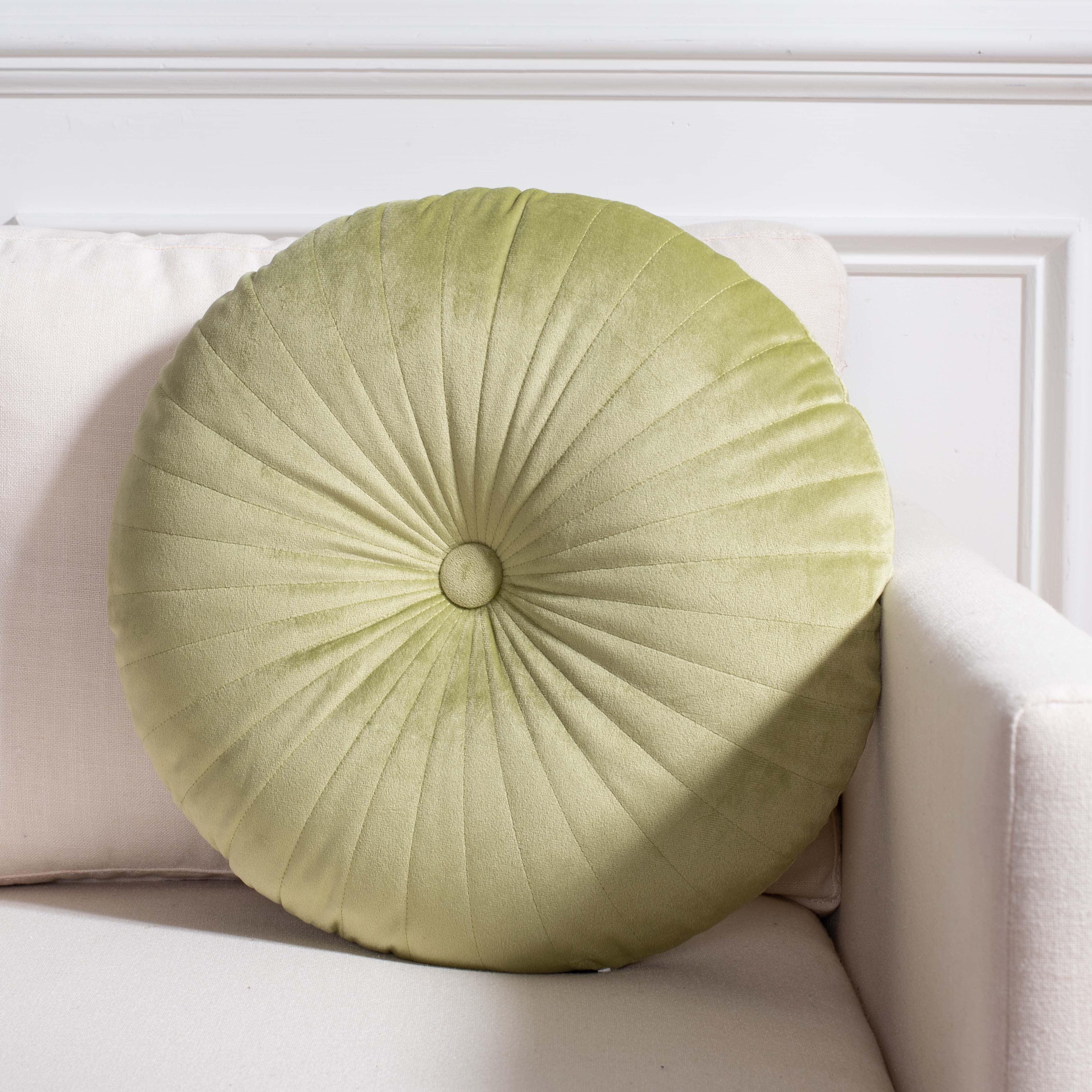 Deleana Buttons Reversible Throw Pillow