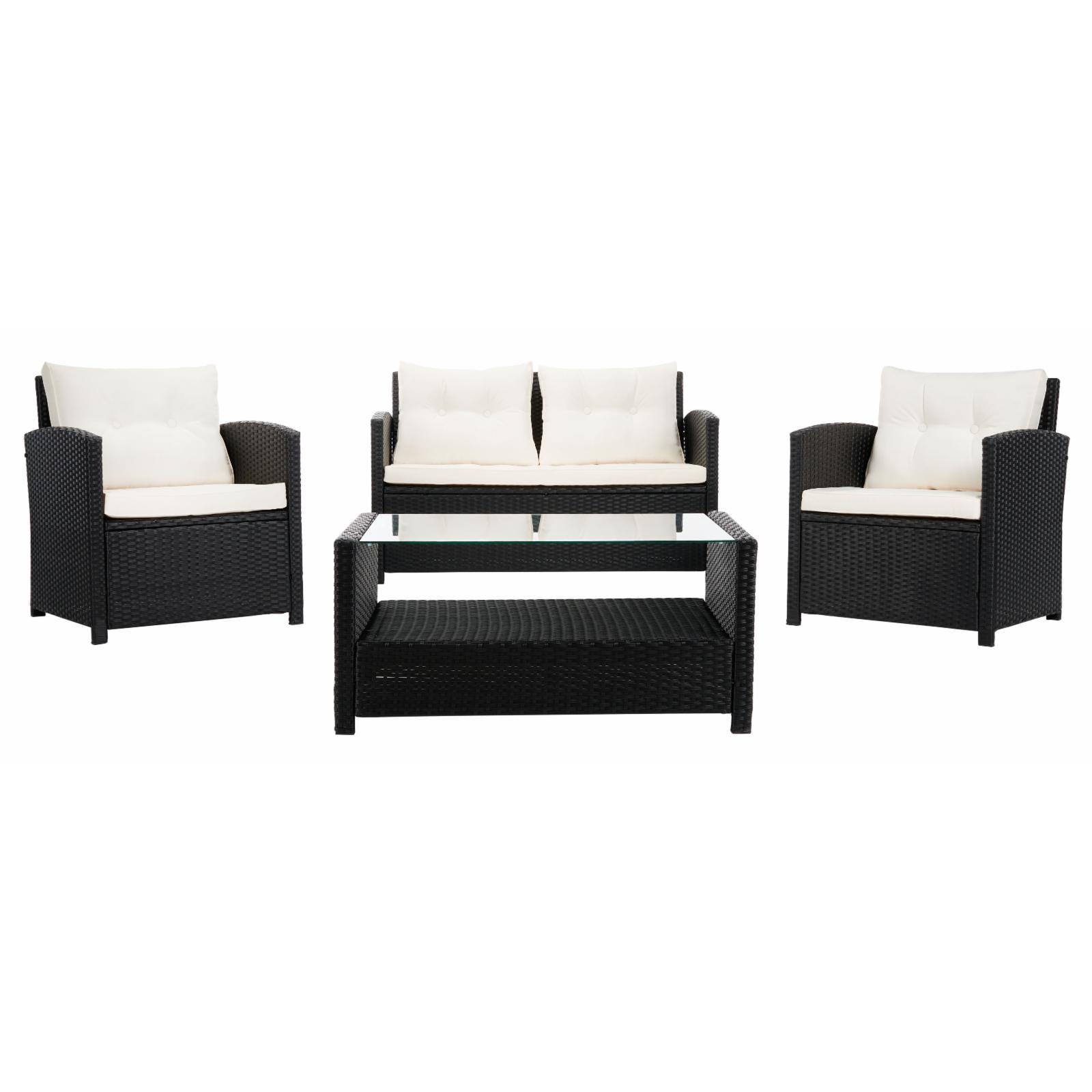 Vellor 4 Piece Patio Outdoor Living Set  - Safavieh