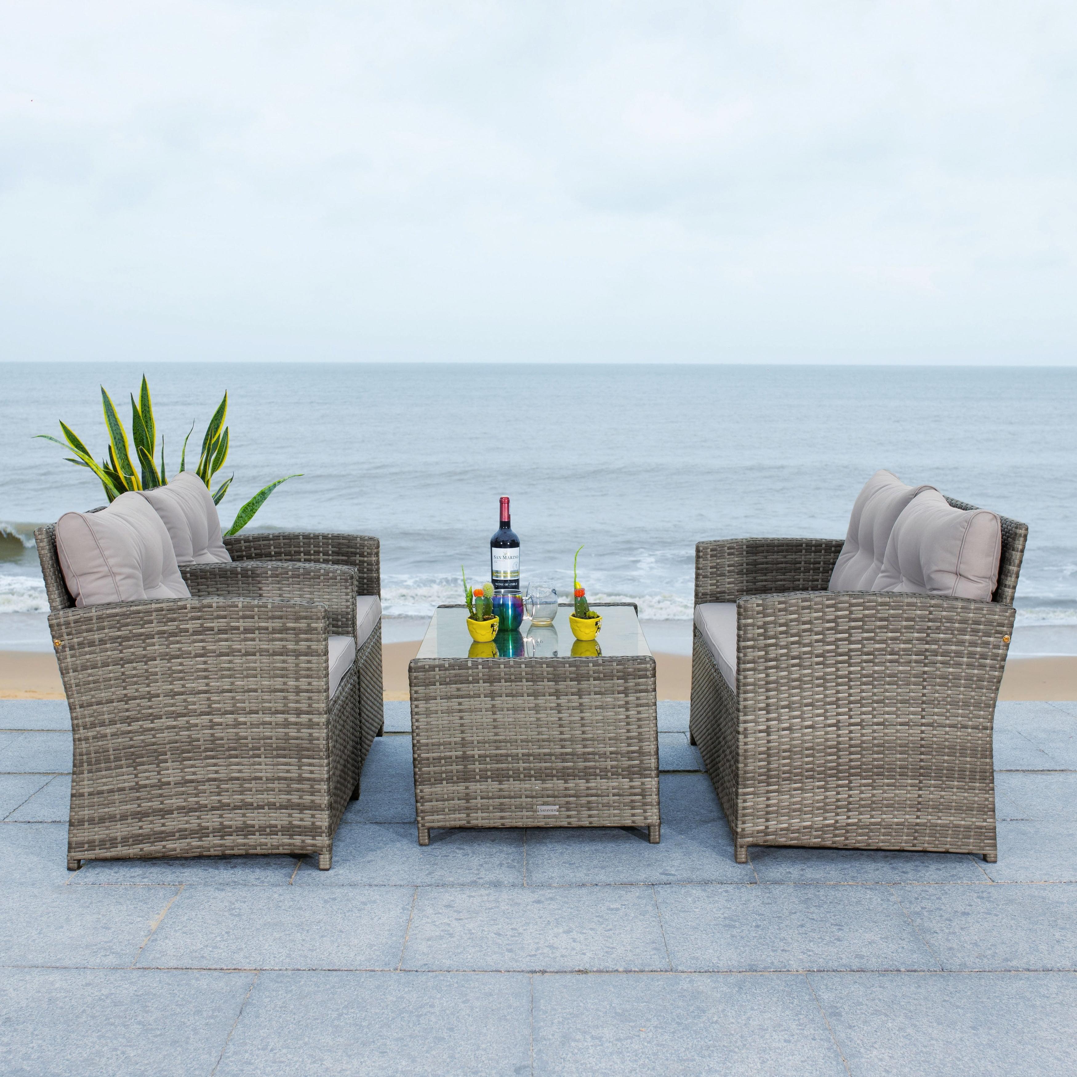 Vellor 4 Piece Patio Outdoor Living Set  - Safavieh