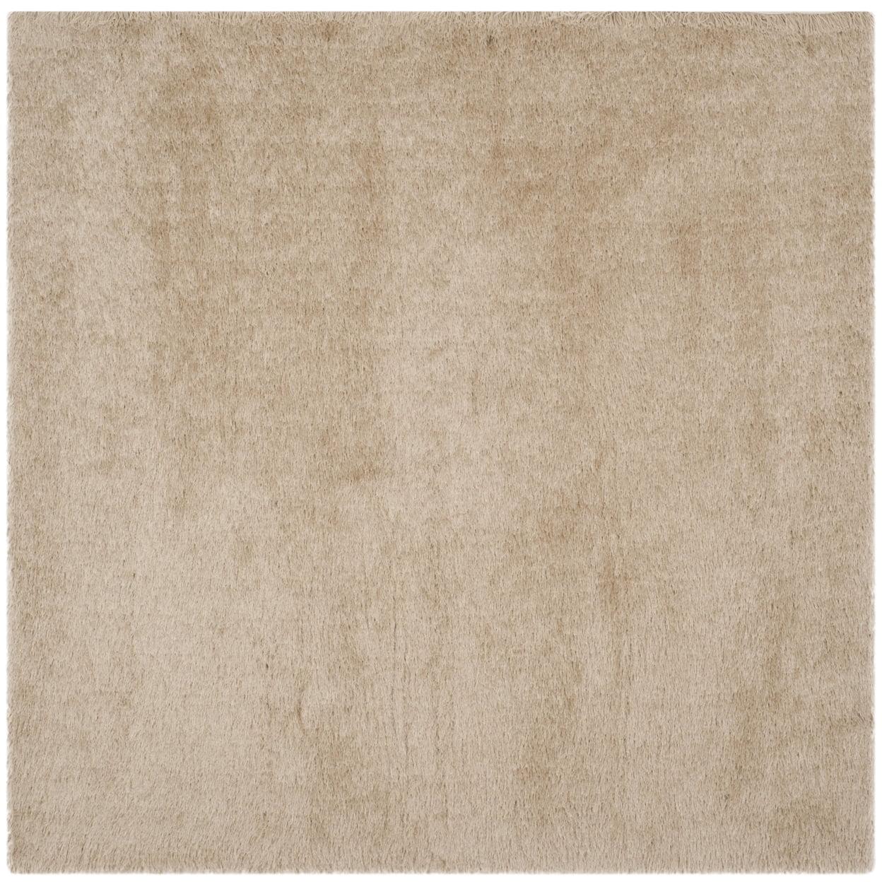 Venice Shag SG256 Hand Tufted Indoor Accent Rug - Champagne - 4'x4' - Safavieh
