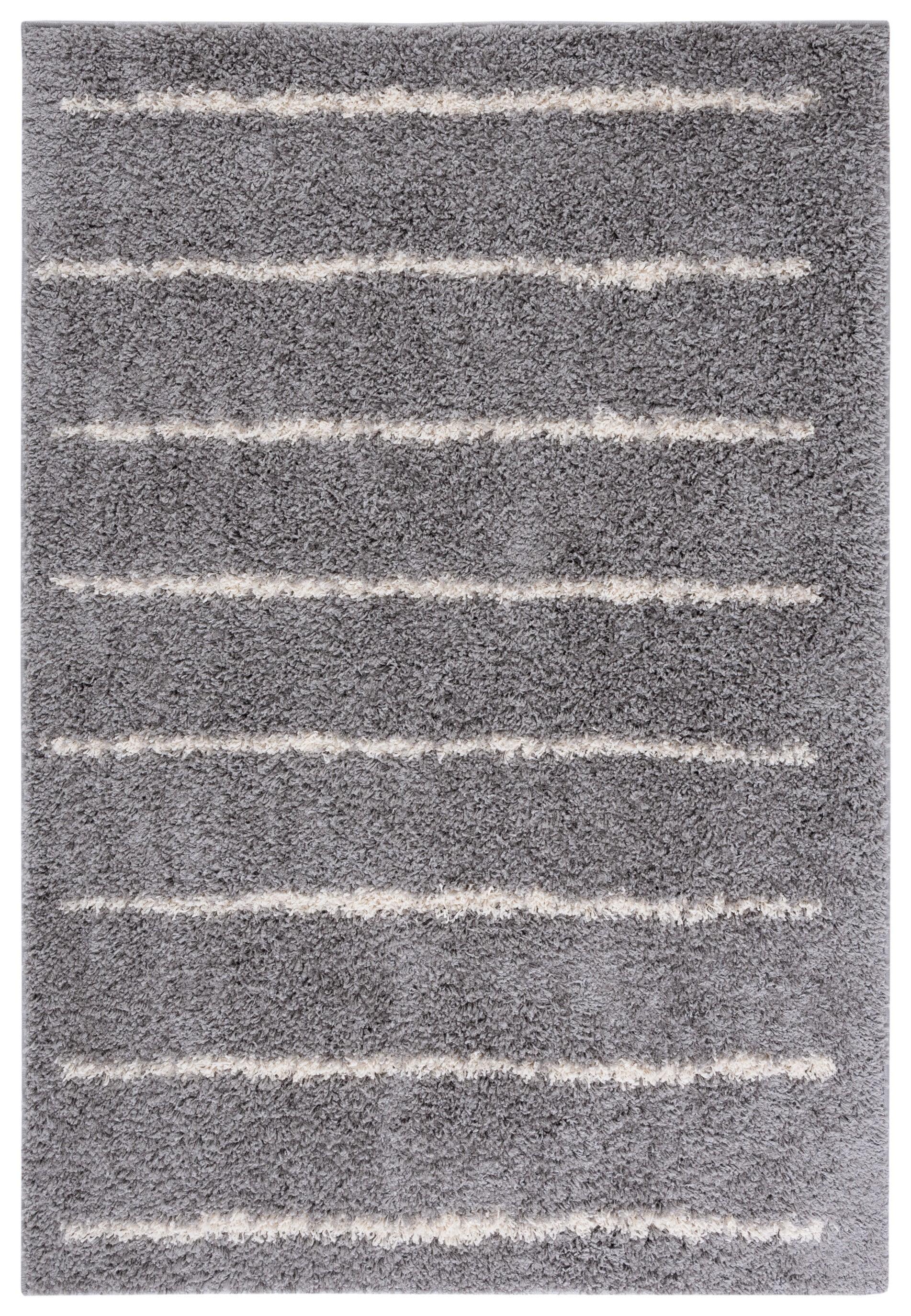 Venus Shag VNS604 Power Loomed Accent Rug - Grey/Ivory - 2'7"x5' - Safavieh.