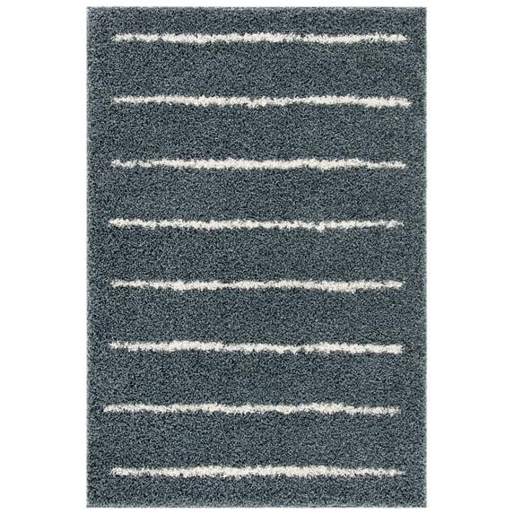 Venus Shag VNS604 Power Loomed Area Rug - Dark Grey/Ivory - 8'x10' - Safavieh.