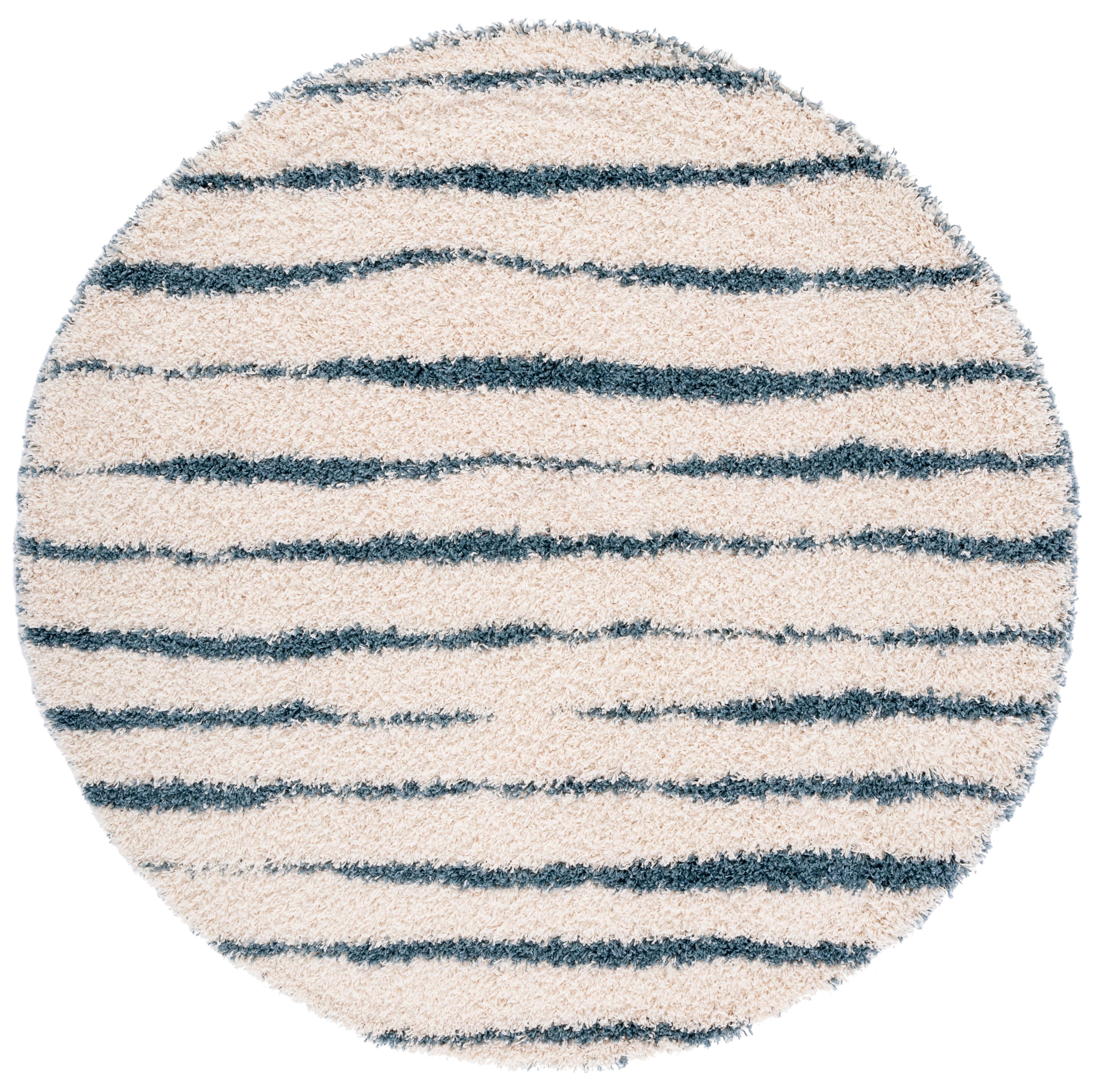 Breakwater Bay Evgeniy Venus Shag 600 Performance Striped Rug