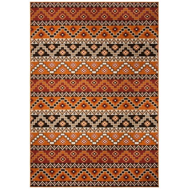 Veranda VER095 Power Loomed Indoor/Outdoor Area Rug - Rust/Red - 6'7"x9'6" - Safavieh.