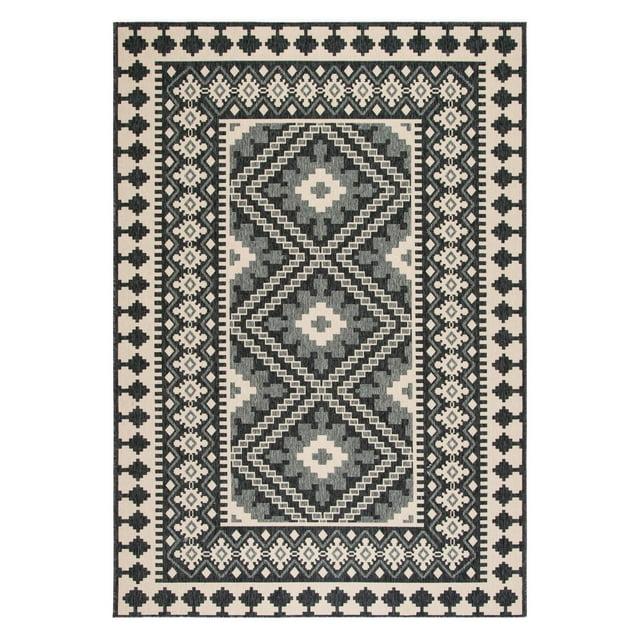 Veranda VER099 Power Loomed Indoor/Outdoor Area Rug - Ivory/Grey - 9'x12' - Safavieh