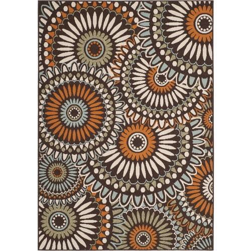 Terracotta Bliss Floral Indoor/Outdoor Area Rug 5'3" x 7'7"