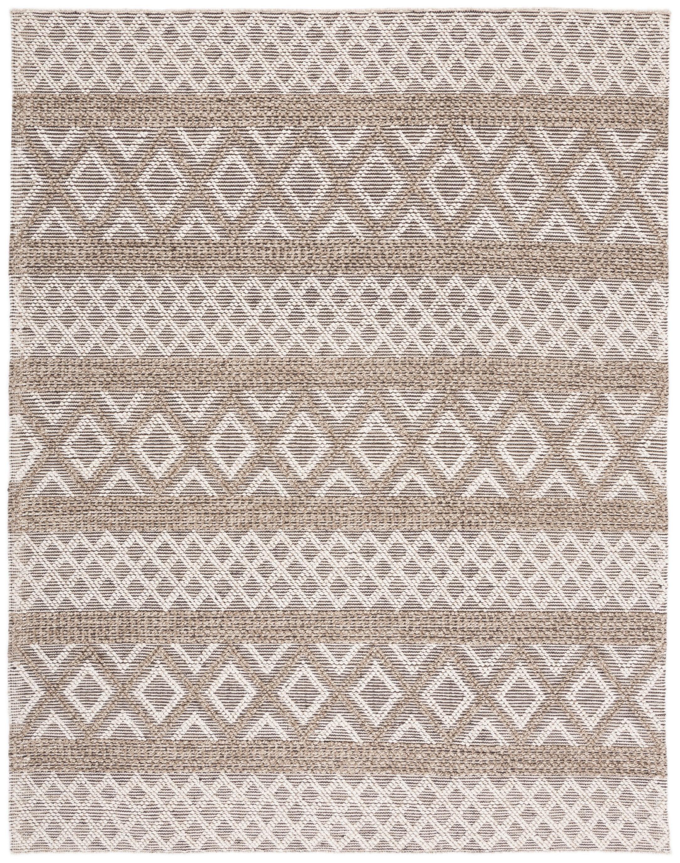 SAFAVIEH Vermont Chelsea Striped Area Rug, Ivory/Grey, 9' x 12'