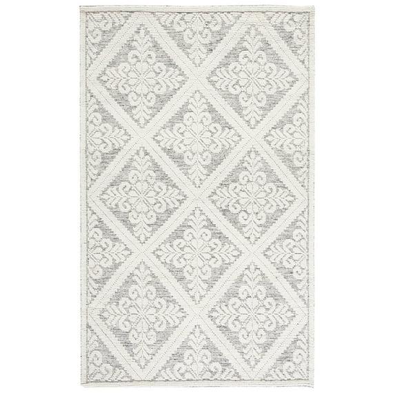 Vermont VRM306 Hand Woven Area Rug - Ivory/Grey - 5'x8' - Safavieh.