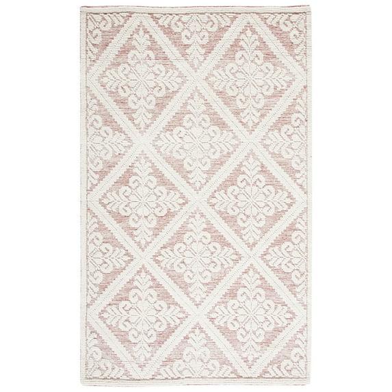 Vermont VRM306 Hand Woven Indoor Area Rug - Ivory/Red - 6'x9' - Safavieh