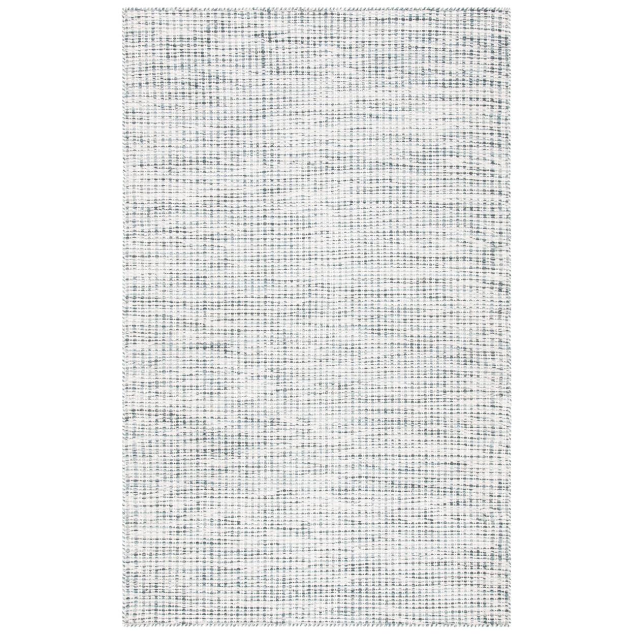 Handmade Gray and Ivory Wool Tufted 4' x 6' Rug