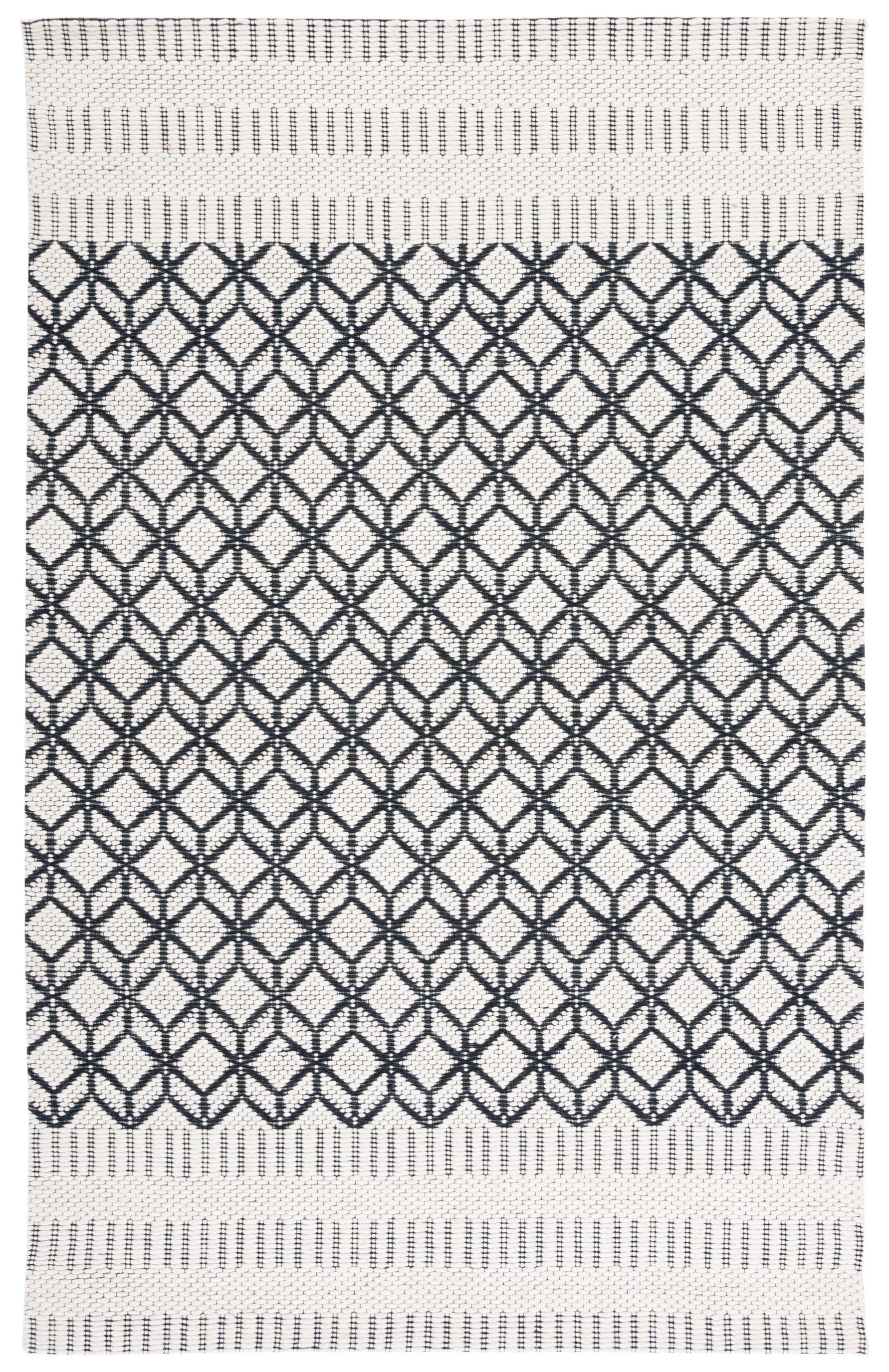 Vermont VRM150 Hand Woven Area Rug - Ivory/Black - 3'x5' - Safavieh.