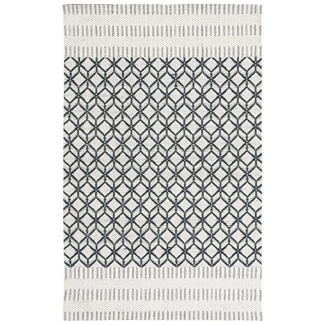 Vermont VRM150 Hand Woven Area Rug - Ivory/Black - 5'x8' - Safavieh.