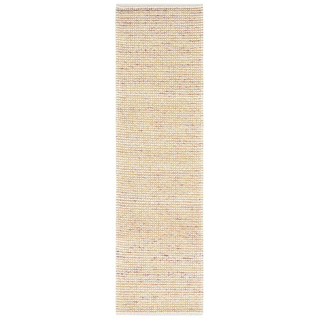 Vermont VRM401 Hand Woven Runner Rug - Ivory/Gold - 2'3"x8' - Safavieh.