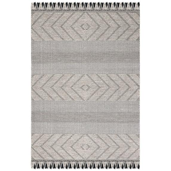 Foundry Select Ailiedh Vermont Flat Weave Wool/Cotton Striped Rug in Beige/Ivory