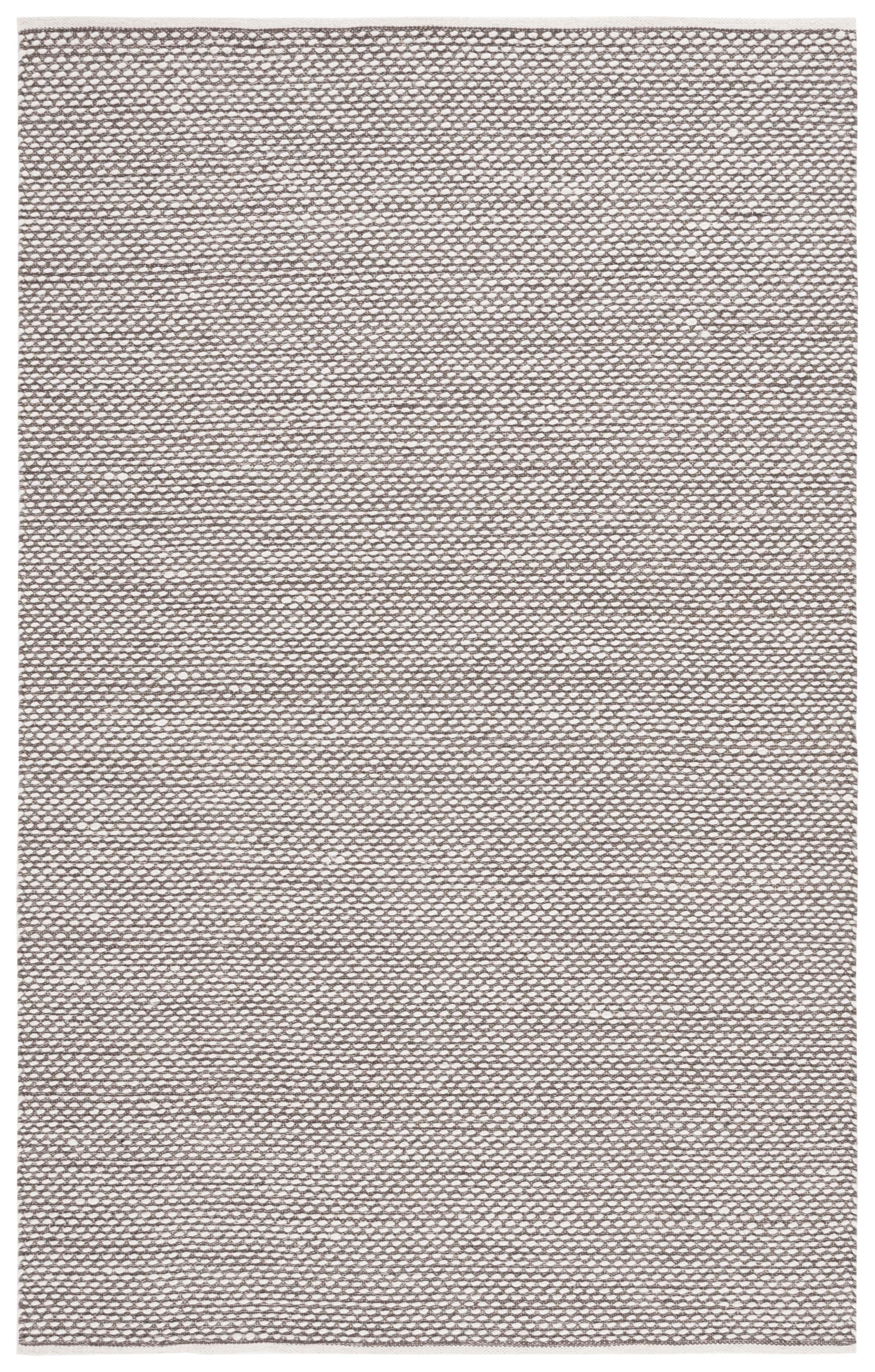 Vermont Brown Hand Woven Wool Area Rug 5' x 8'