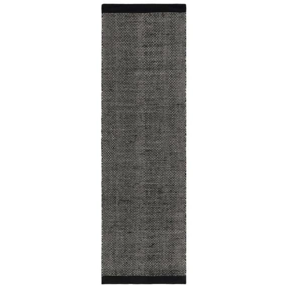 SAFAVIEH Vermont Zarif Distressed Dotted Runner Rug, Black, 2'3" x 9'
