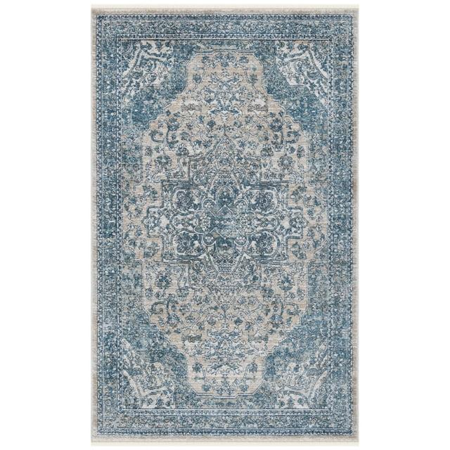 Victoria VIC910 Power Loomed Indoor Accent Rug - Blue/Grey - 2'2"x4' - Safavieh