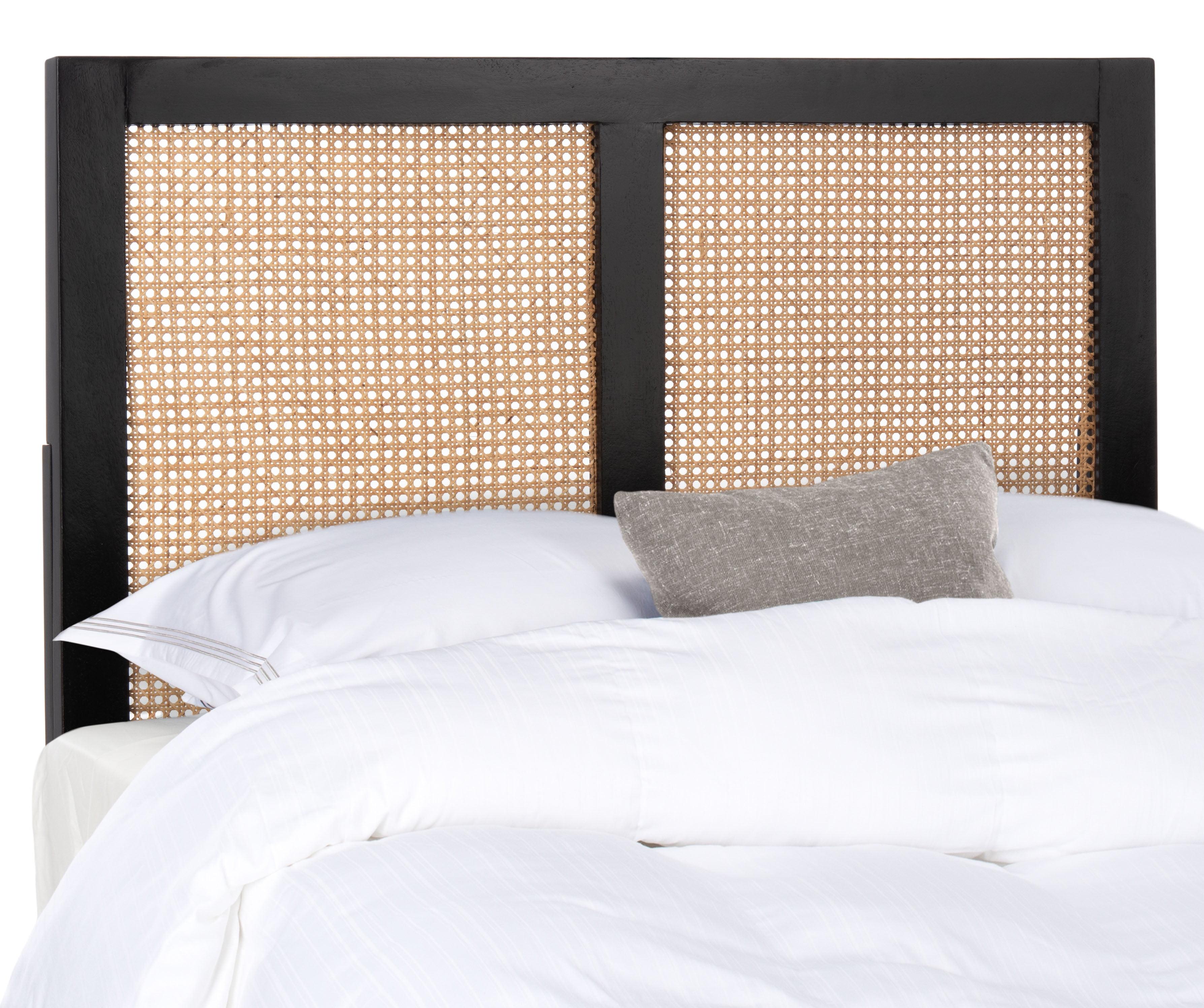 SAFAVIEH Vienna Cane Farmhouse Wood Headboard, Twin, Black