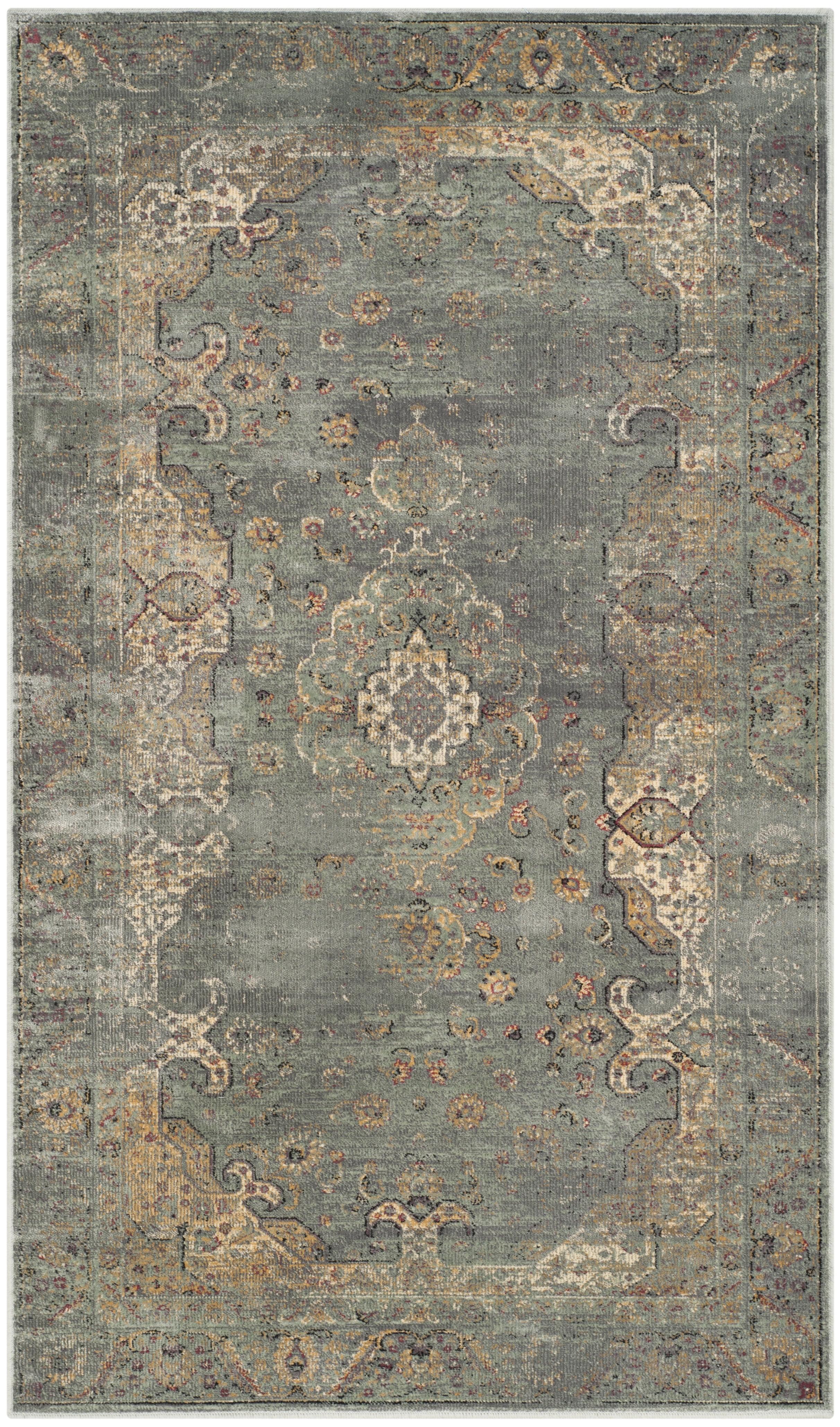 Vintage VTG137 Power Loomed Indoor Accent Rug - Grey/Multi - 3'3"x5'7" - Safavieh.
