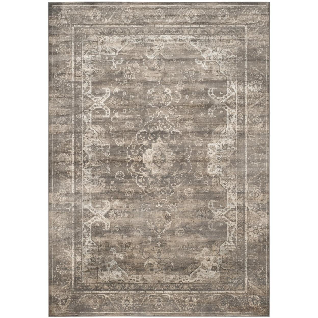 Vintage VTG137 Power Loomed Indoor Area Rug - Soft Anthracite - 6'7"x9'2" - Safavieh.