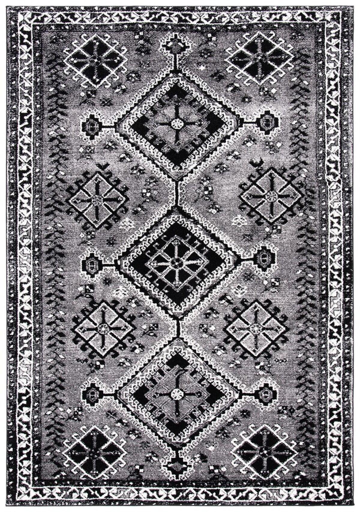 Vintage Hamadan VTH293 Power Loomed Accent Rug - Grey/Black - 2'7"x5' - Safavieh.