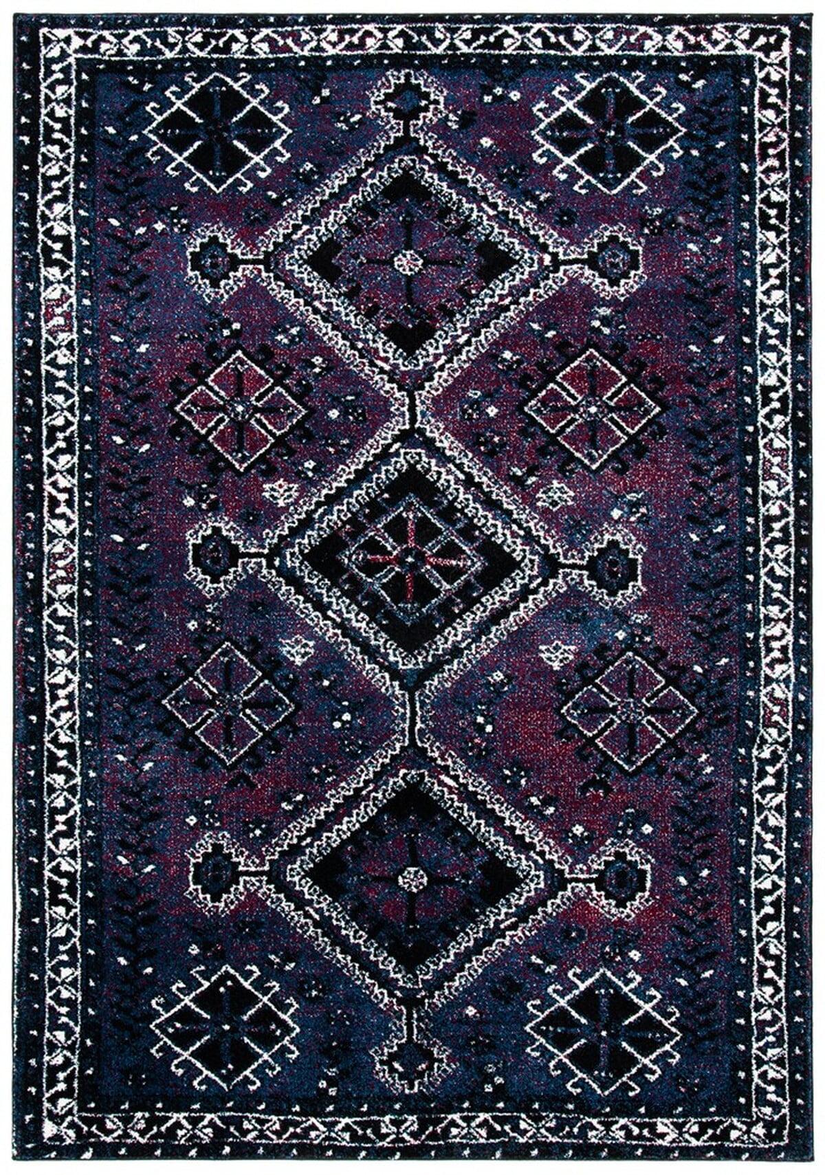 SAFAVIEH Vintage Hamadan Blathnaid Oriental Area Rug, Purple/Black, 5'3" x 7'6"