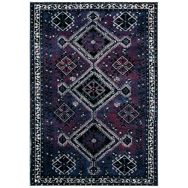 Vintage Hamadan VTH293 Power Loomed Indoor Area Rug - Purple/Black - 5'3"x7'6" - Safavieh