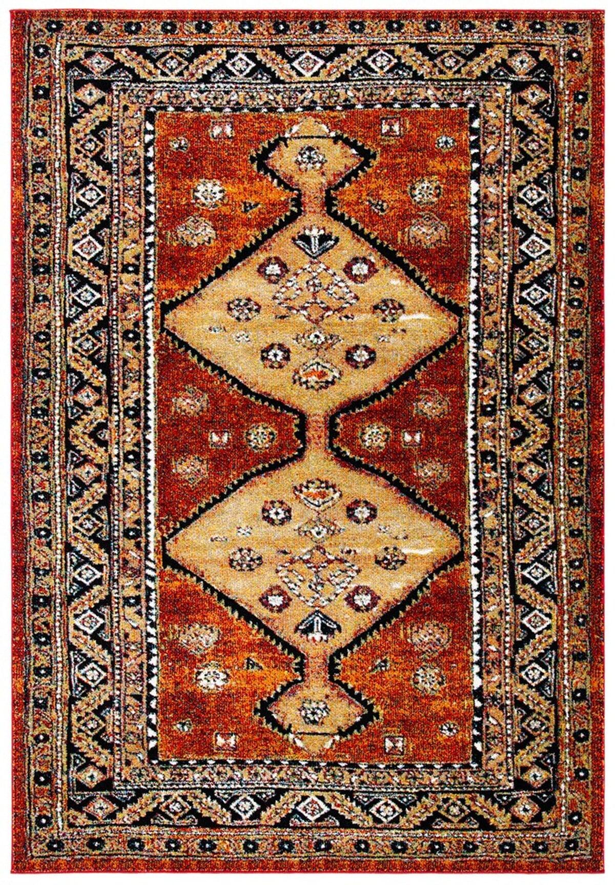 Vintage Hamadan VTH252 Power Loomed Area Rug - Rust/Gold - 5'3"x7'6" - Safavieh.