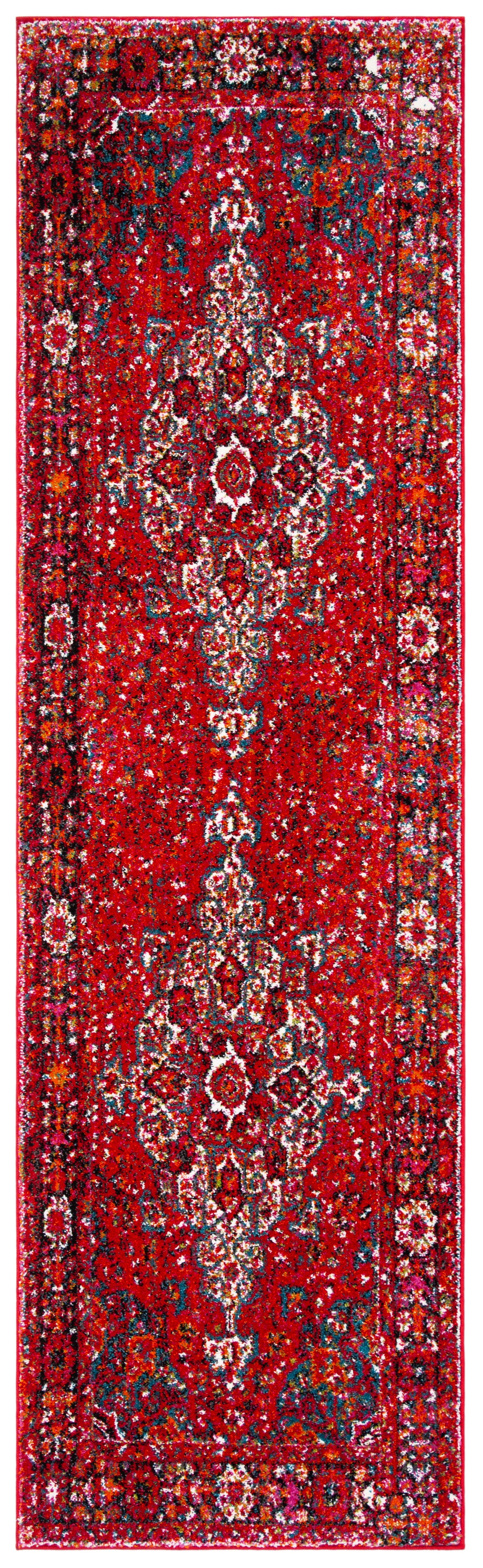 Vintage Hamadan VTH222 Power Loomed Indoor Runner Rug - Red/Multi - 2'3"x14' - Safavieh