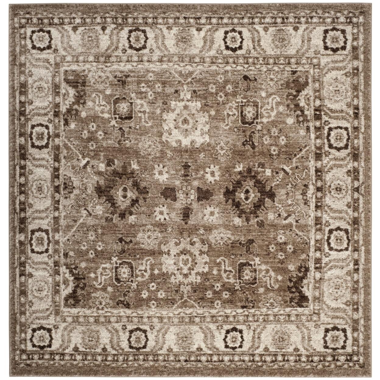 Vintage Hamadan VTH214 Power Loomed Area Rug - Taupe - 3'x3' - Safavieh.