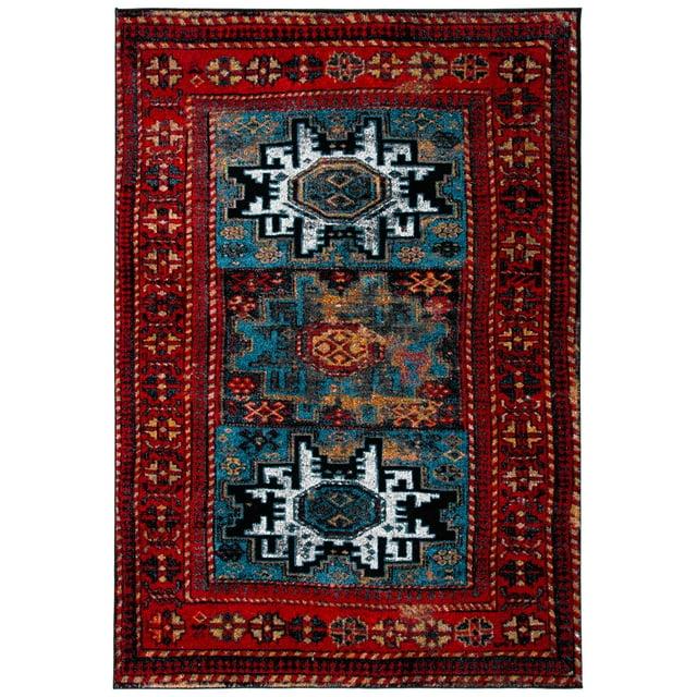 Vintage Hamadan VTH213 Power Loomed Indoor Area Rug - Red/Light Blue - 8'x10' - Safavieh