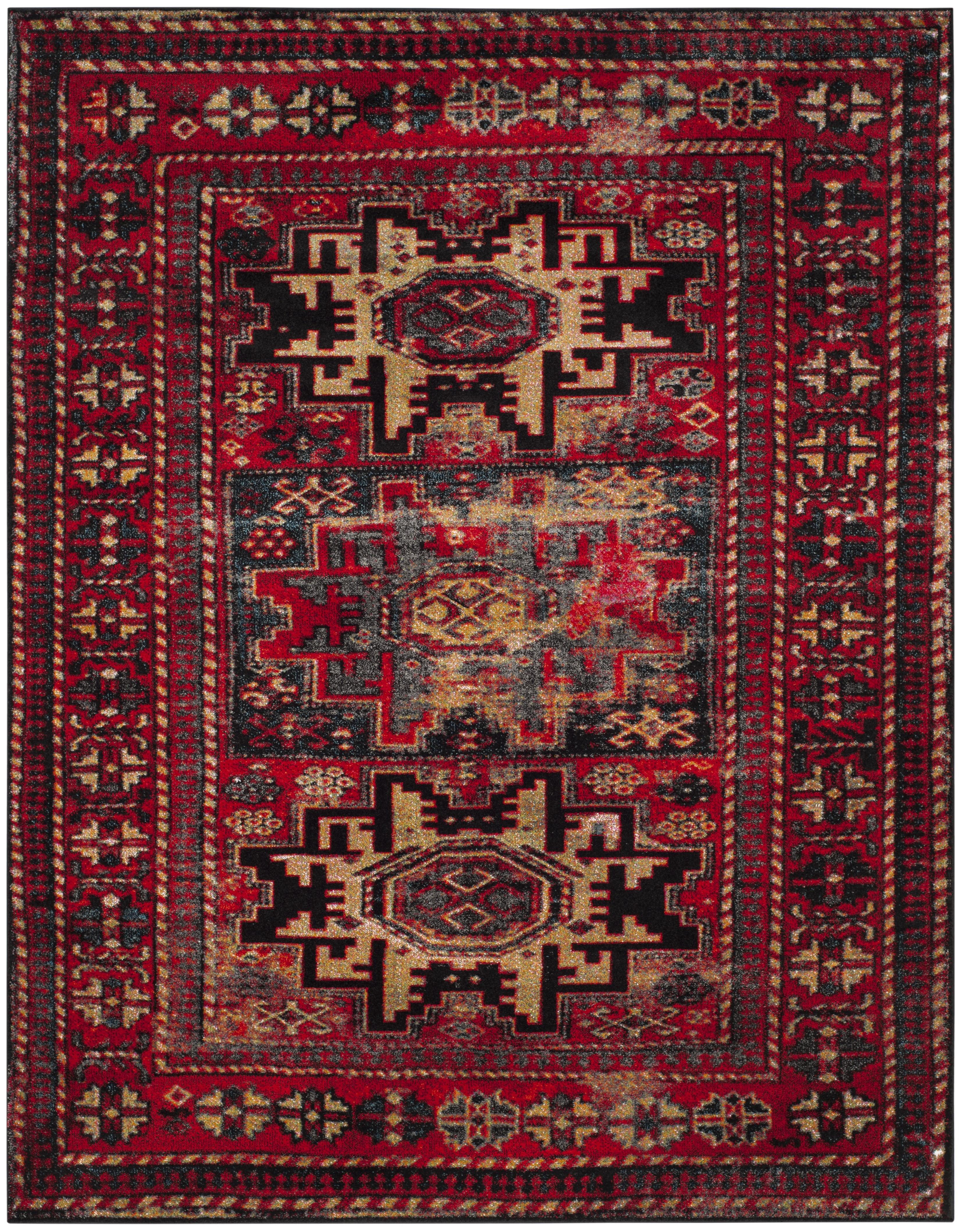 SAFAVIEH Vintage Hamadan Edin Oriental Area Rug, Red/Multi, 12' x 18'