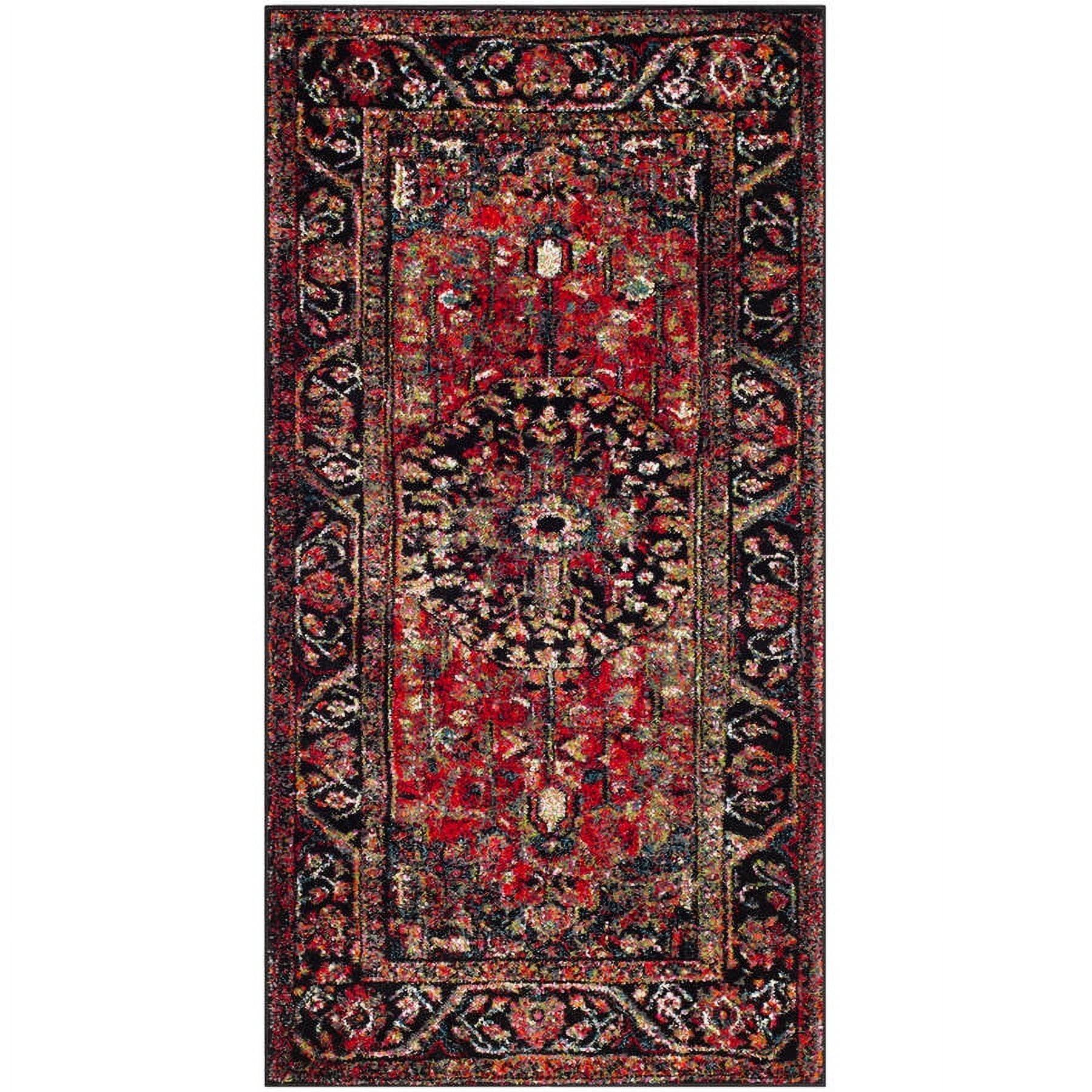 Vintage Hamadan VTH215 Power Loomed Indoor Accent Rug - Red/Multi - 2'7"x5' - Safavieh.