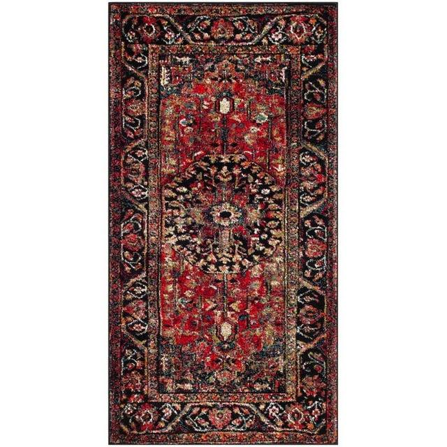 Vintage Hamadan VTH215 Power Loomed Indoor Accent Rug - Red/Multi - 2'7"x5' - Safavieh.