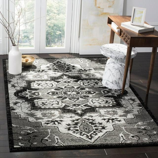 Vintage Hamadan VTH221 Power Loomed Indoor Area Rug - Light Grey/Grey - 5'3"x7'6" - Safavieh.
