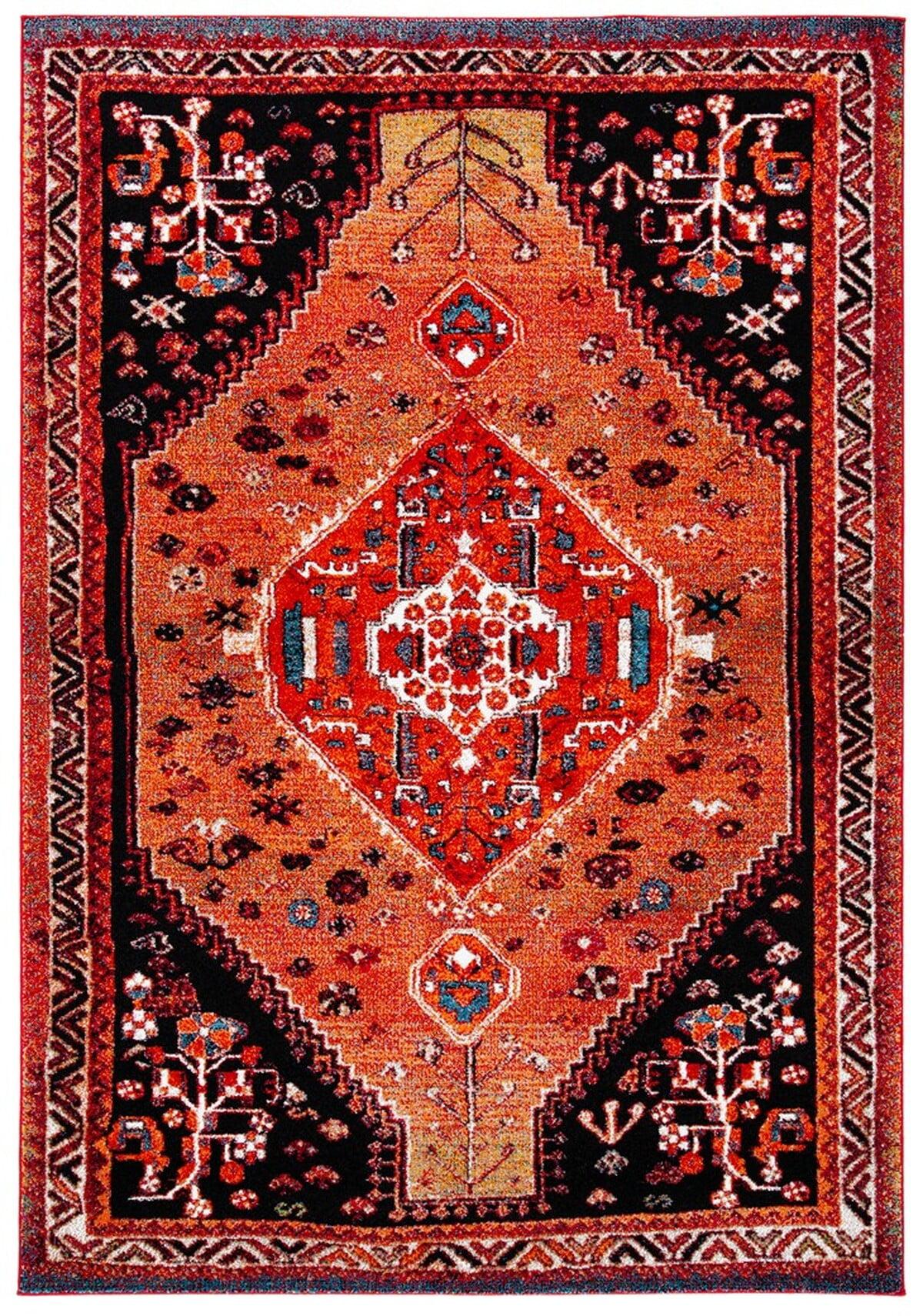 Vintage Hamadan VTH201 Power Loomed Area Rug - Orange/Red - 4'x6' - Safavieh.