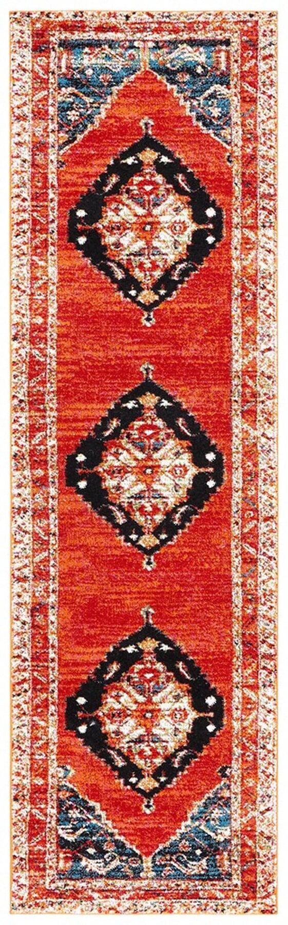 Vintage Hamadan VTH228 Power Loomed Indoor Runner Rug - Red/Navy - 2'3"x6' - Safavieh