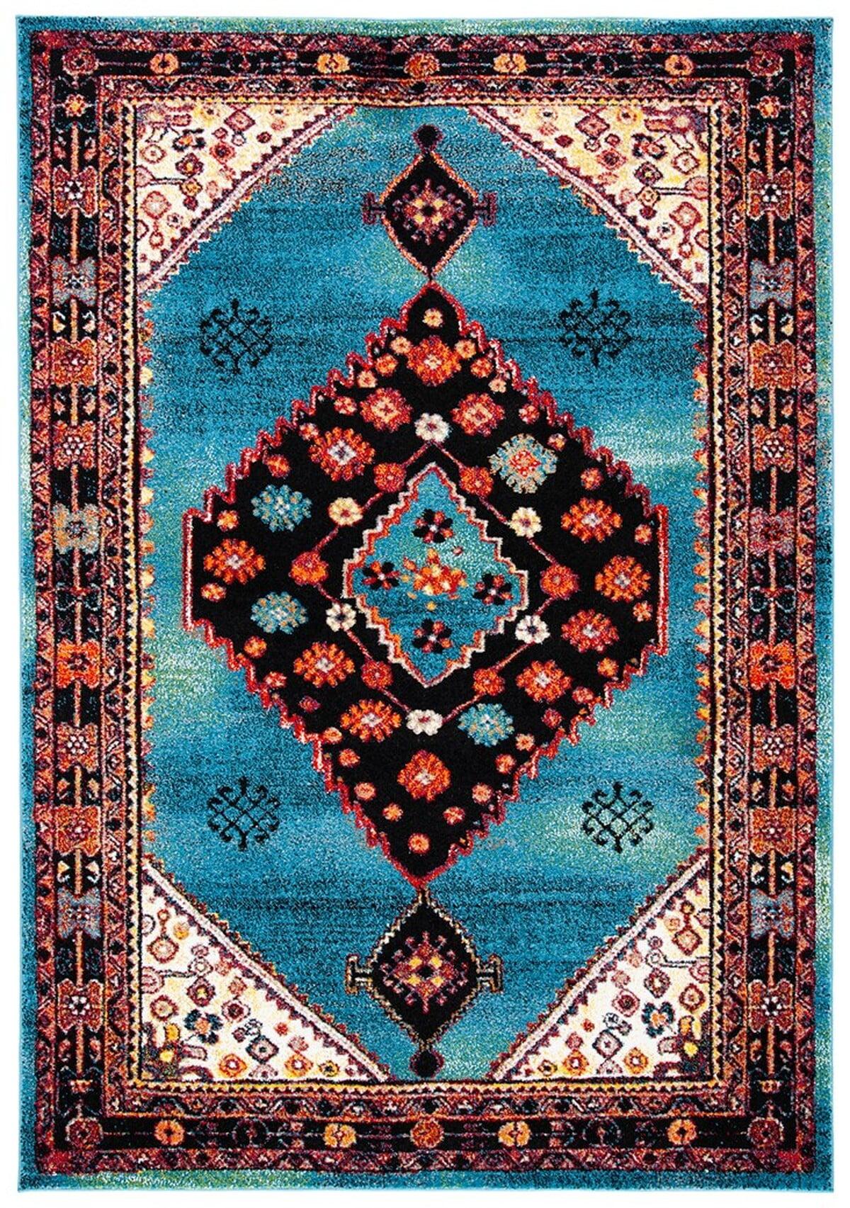 Vintage Hamadan VTH202 Power Loomed Accent Rug - Blue/Black - 2'7"x5' - Safavieh.
