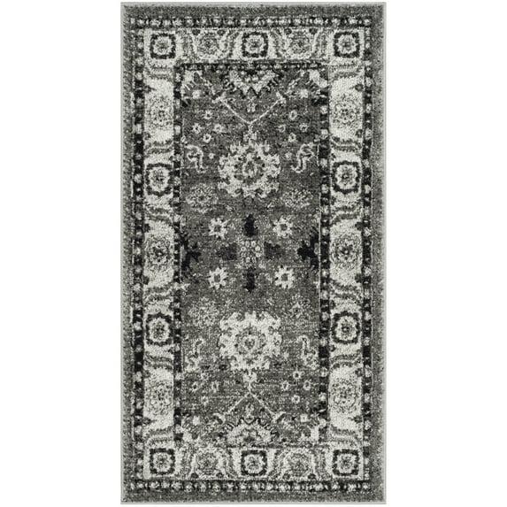 Vintage Hamadan VTH214 Power Loomed Indoor Accent Rug - Grey/Black - 2'7"x5' - Safavieh