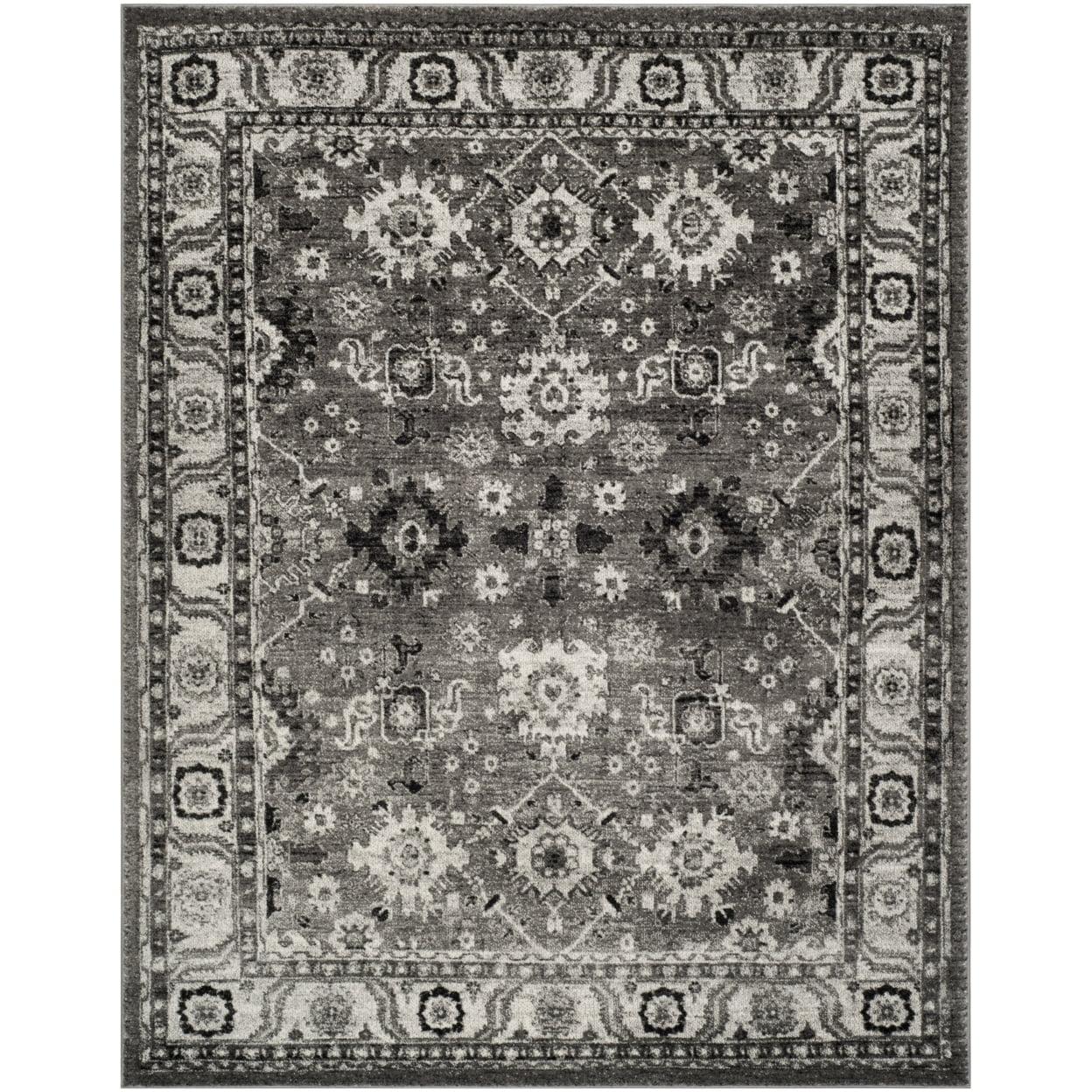 Vintage Hamadan VTH214 Power Loomed Indoor Area Rug - Grey/Black - 5'3"x7'6" - Safavieh.