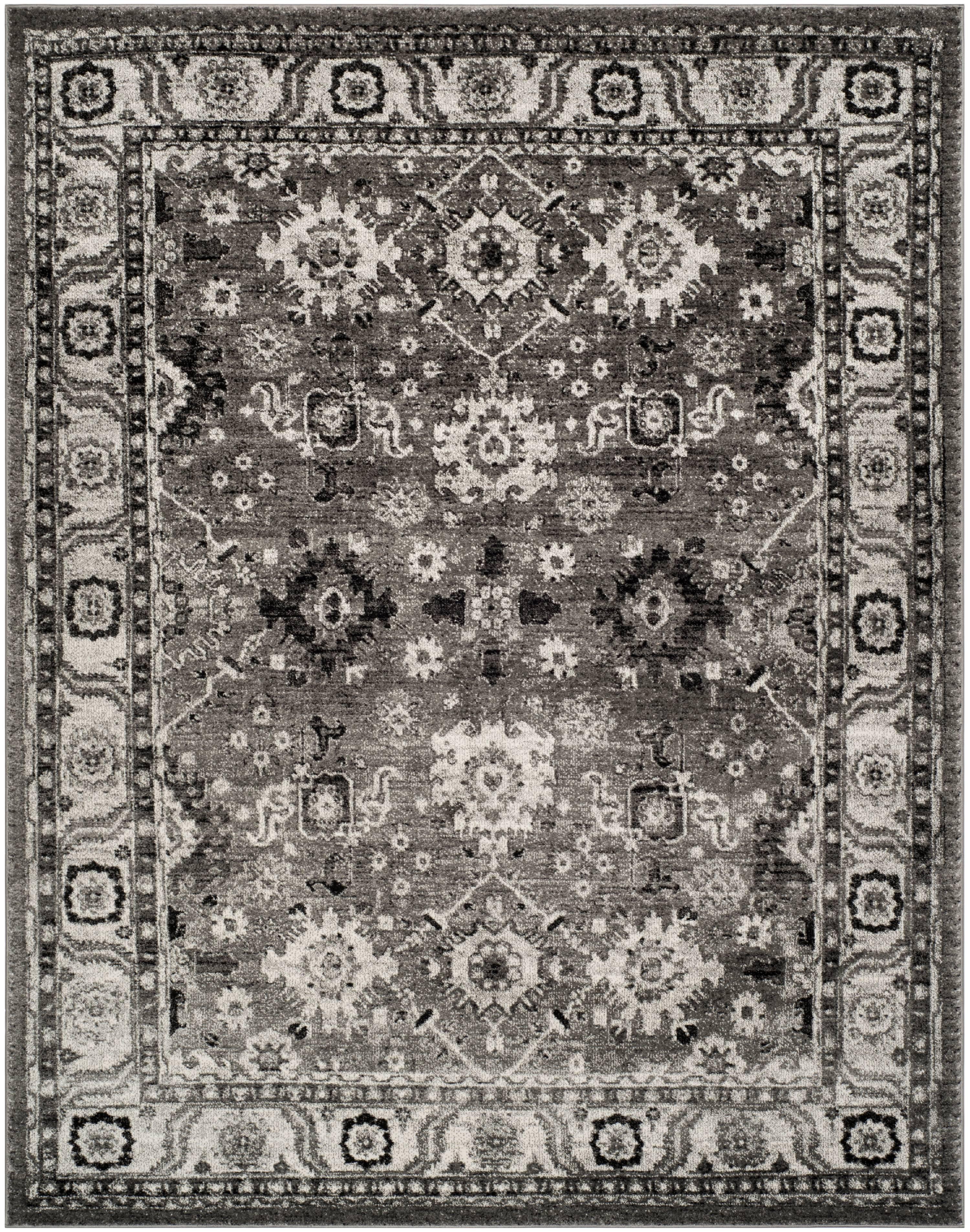 Vintage Hamadan VTH214 Power Loomed Indoor Area Rug - Grey/Black - 8'9"x11'9" - Safavieh.