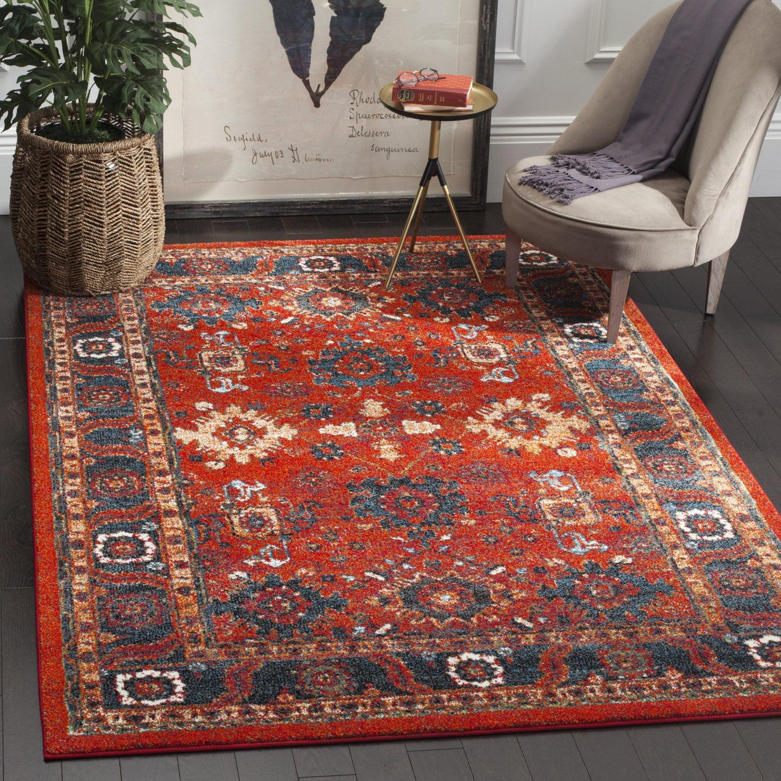 Vintage Hamadan VTH214 Power Loomed Indoor Accent Rug - Orange/Blue - 2'7"x5' - Safavieh.