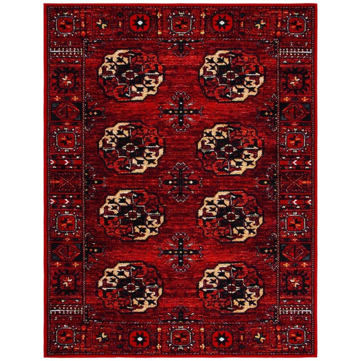 Vintage Hamadan VTH212 Power Loomed Indoor Area Rug - Red/Multi - 9'x12' - Safavieh