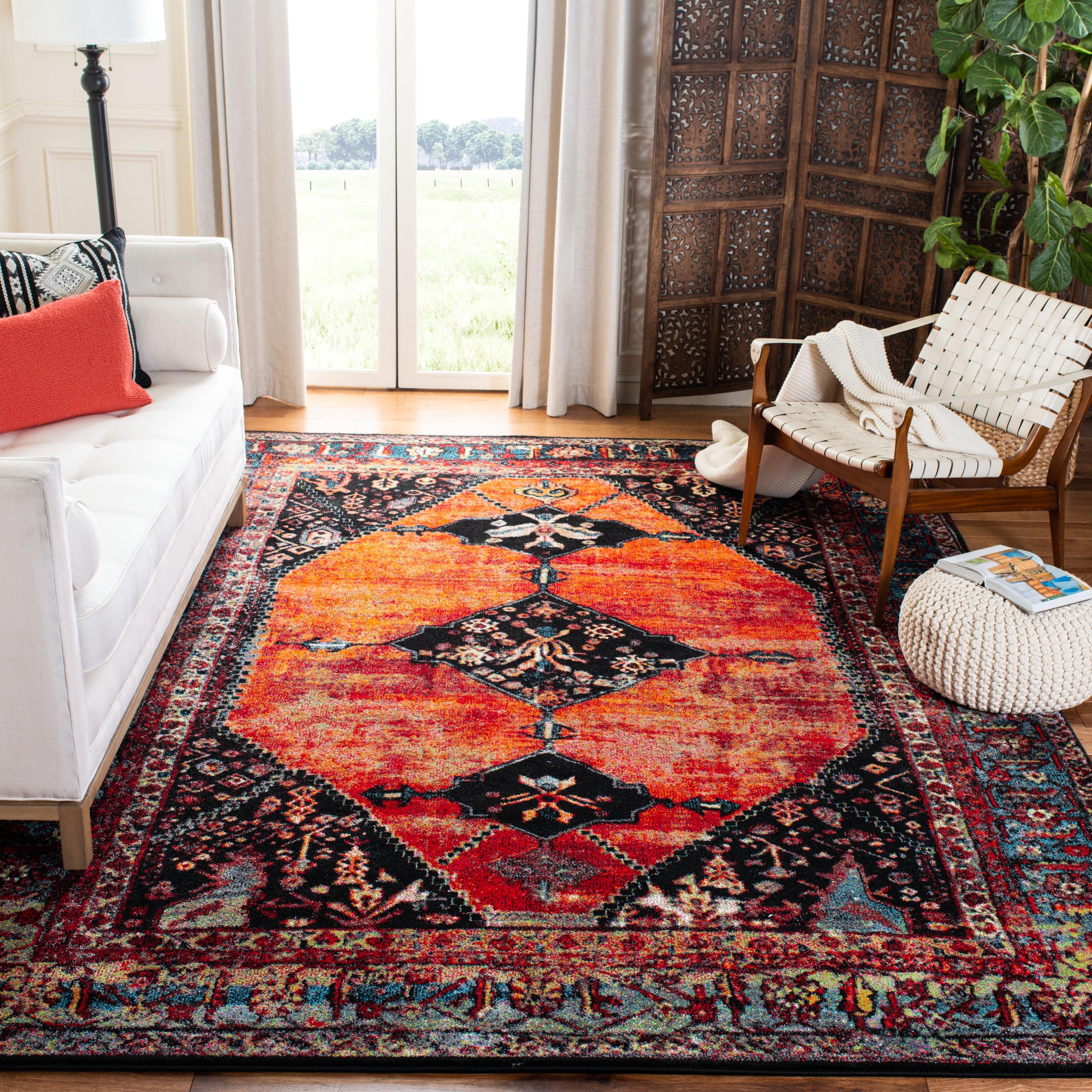 Vintage Hamadan VTH217 Power Loomed Indoor Area Rug - Orange/Multi - 8'x10' - Safavieh