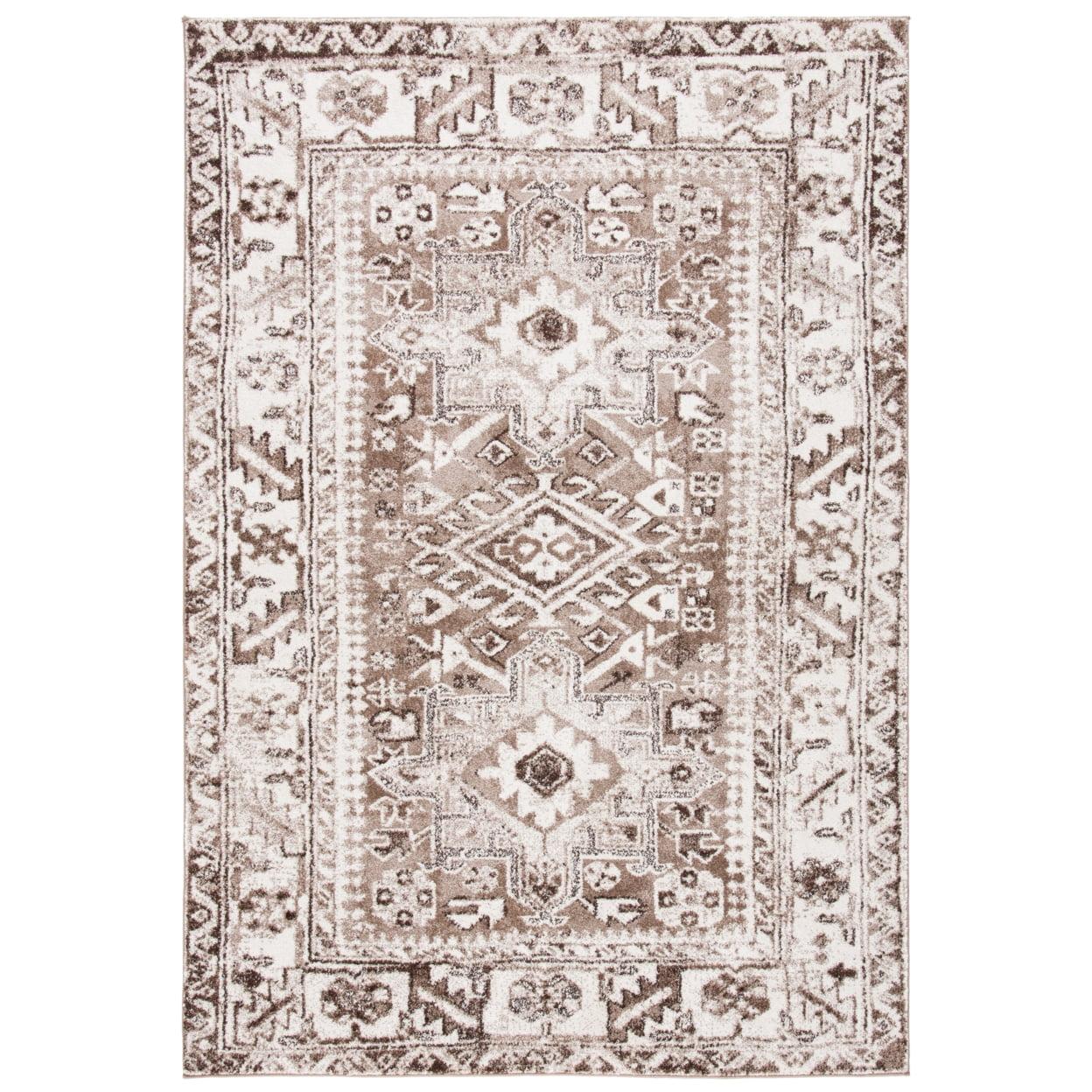 Vintage Hamadan VTH211 Power Loomed Area Rug - Brown/Ivory - 8'x10' - Safavieh.