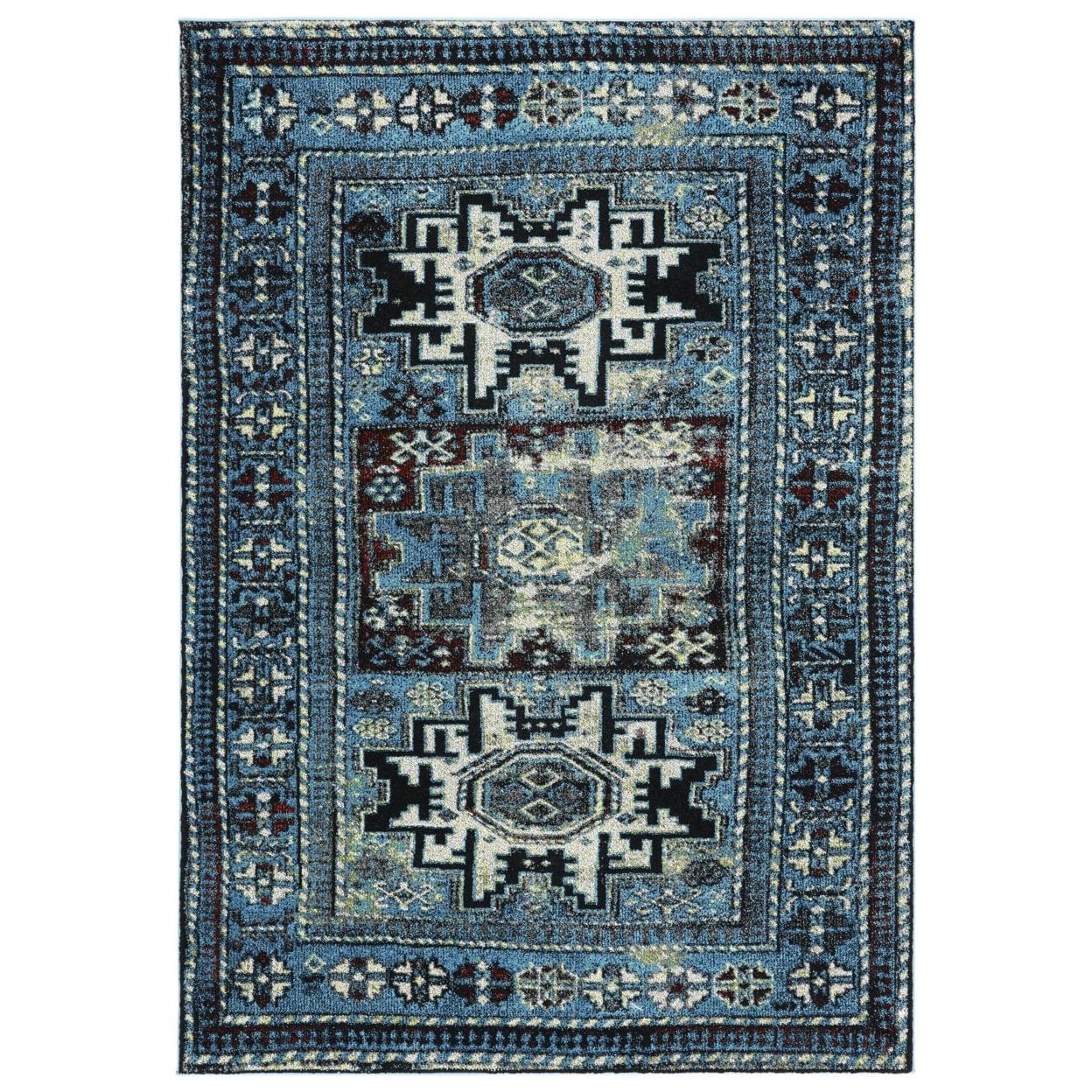 Vintage Hamadan VTH213 Power Loomed Accent Rug - Light Blue/Black - 2'7"x5' - Safavieh.