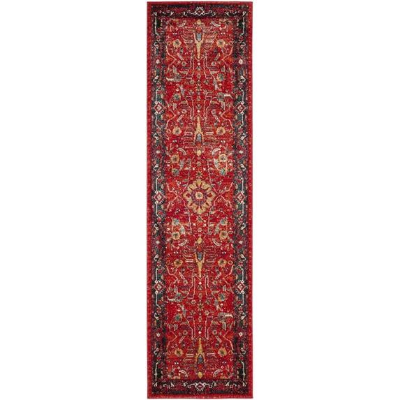 Vintage Hamadan VTH220 Power Loomed Indoor Runner Rug - Orange/Navy - 2'3"x10' - Safavieh