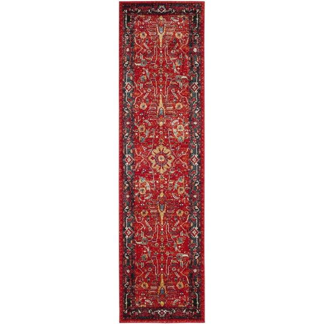 Vintage Hamadan VTH220 Power Loomed Indoor Runner Rug - Orange/Navy - 2'3"x10' - Safavieh