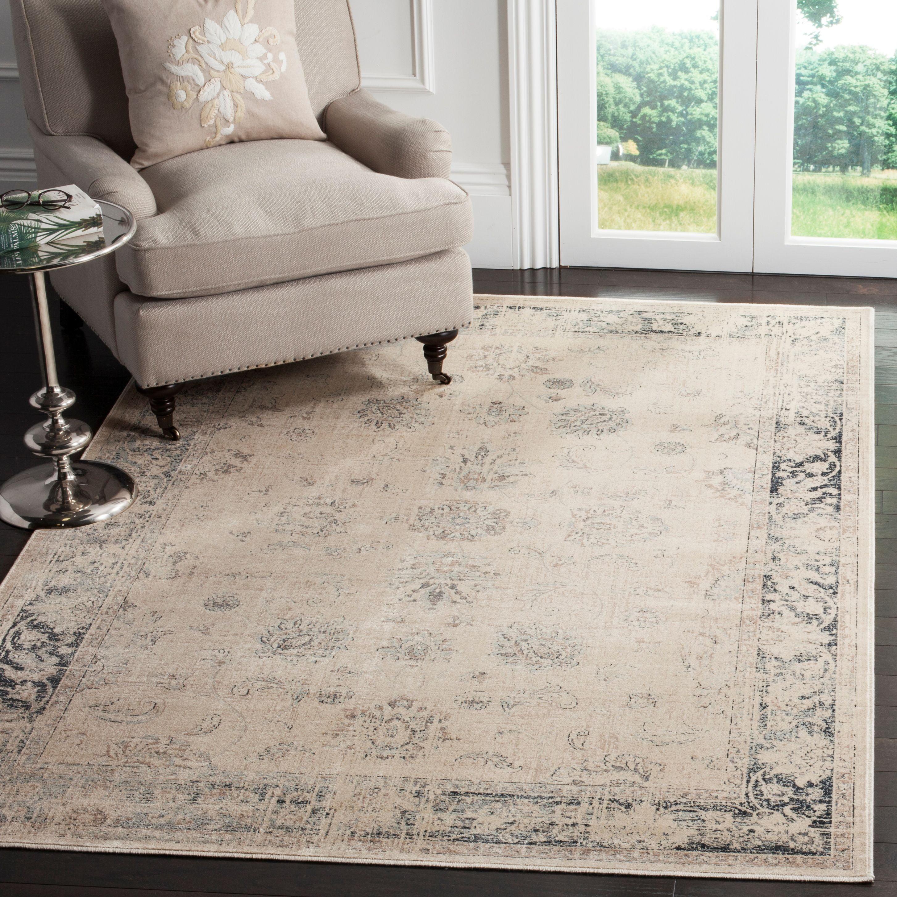 Hand-Knotted Elegance Stone Blue Viscose Area Rug, 5'3" x 7'6"